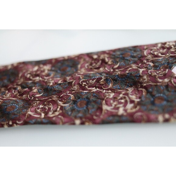 Last Price! Christian DIOR Monsieur Men’s Silk Neck Tie Burgundy Gold Crest - Picture 5 of 9